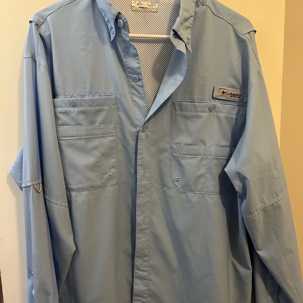Columbia Blue Lightweight Shirt Jacket